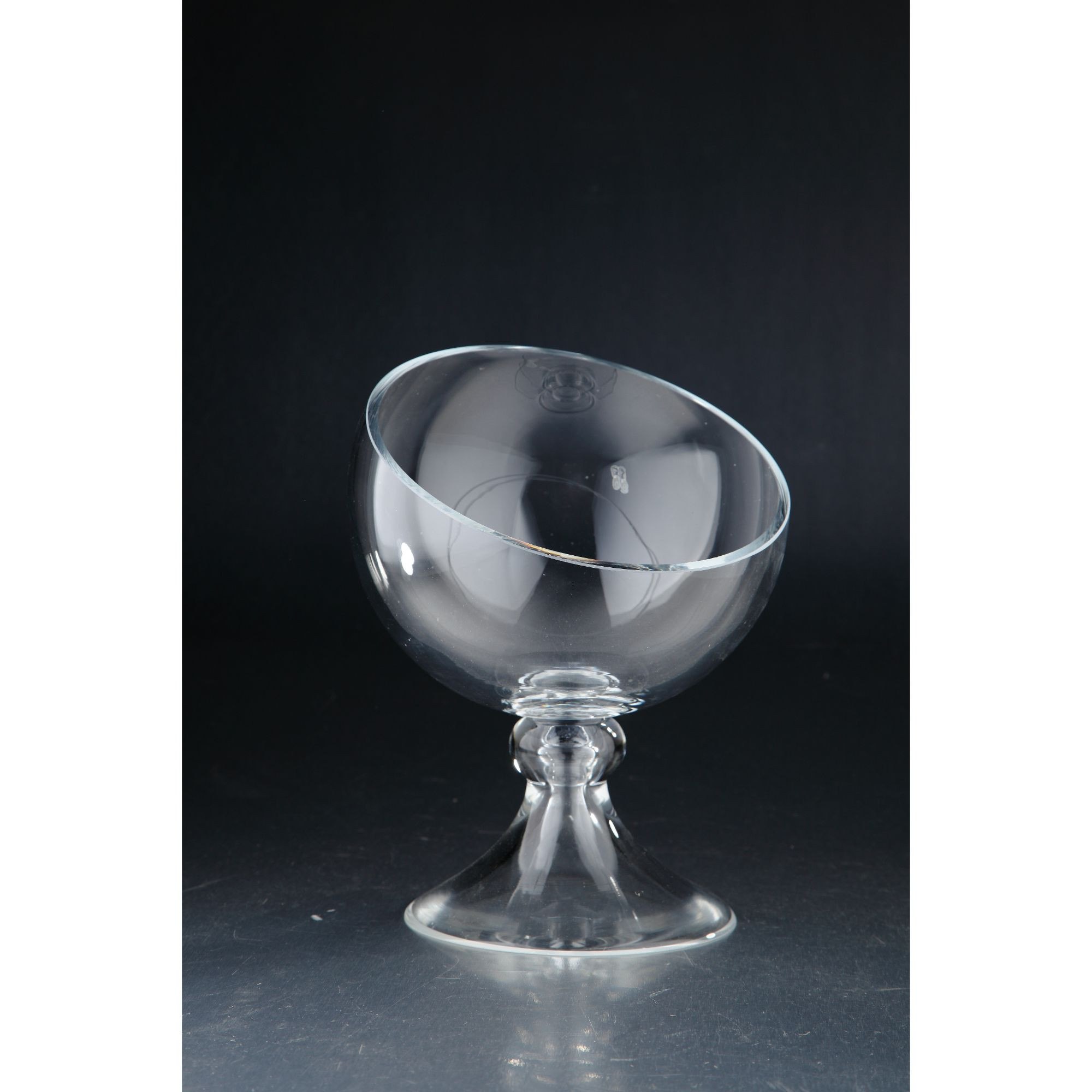 10.5" Clear Solid Snifter Pattern Glass Vase Tabletop Decor Christmas