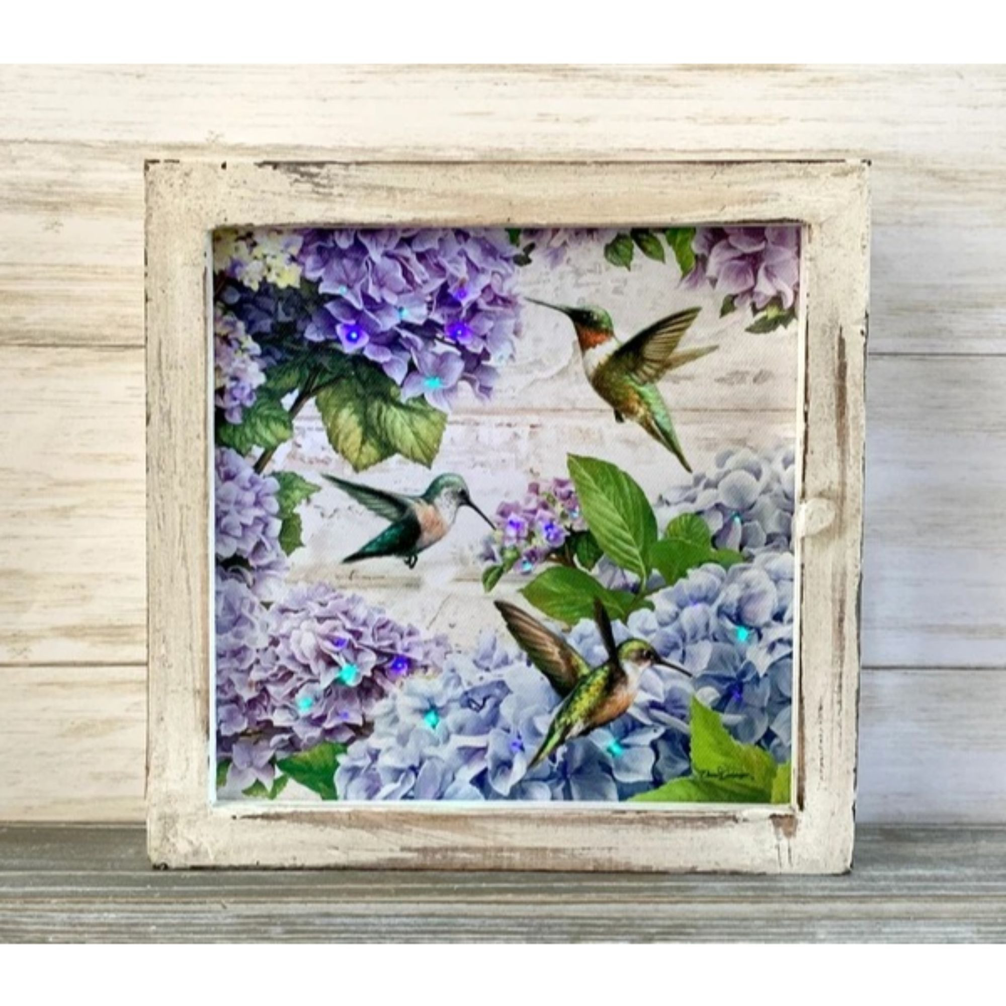 Gold Hummingbirds 6x6 In Shadowbox main image 1