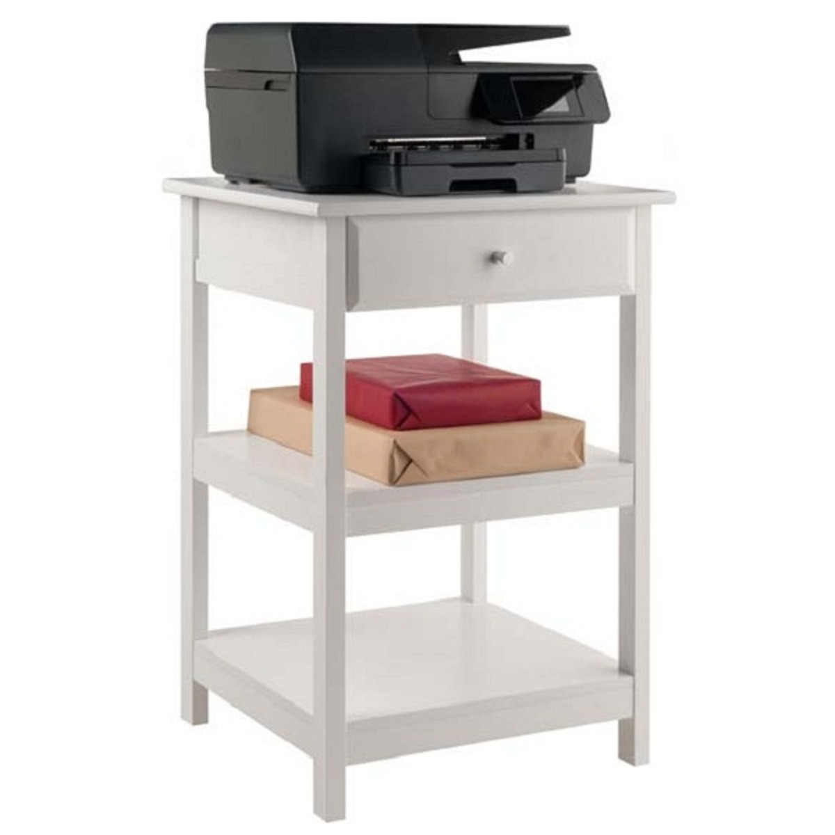 30.50” White Modern Style Delta Wood Printer Table | Christmas Central
