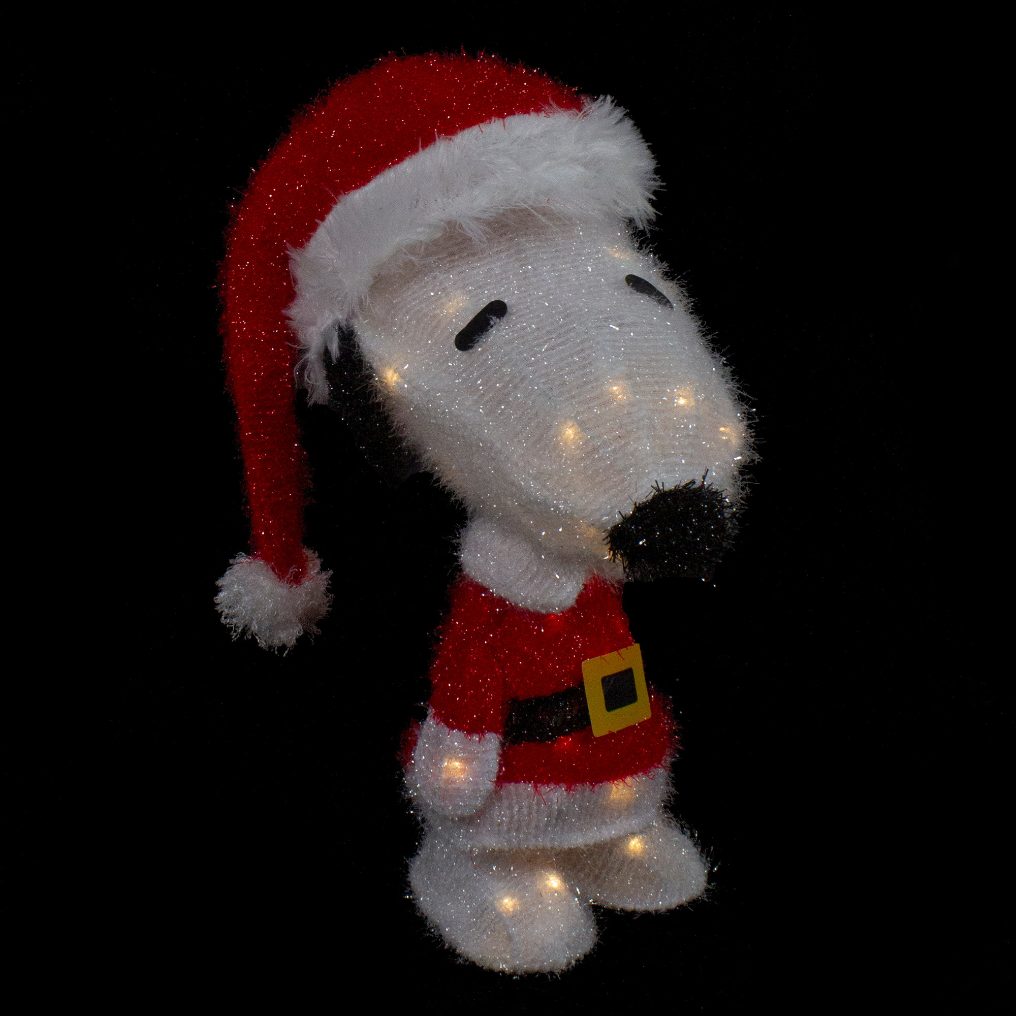 18" LED Lighted Peanuts Snoopy in Santa Suit Outdoor Christmas