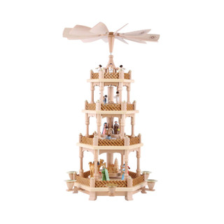 Richard Glässer Pyramide Christi Geburt natur - Erzgebirgische