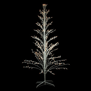 6' White Lighted Christmas Cascade Twig Tree Outdoor Decoration - Clear ...