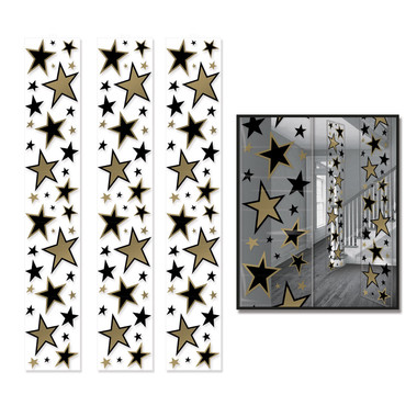 Black and Gold Stars Cutouts