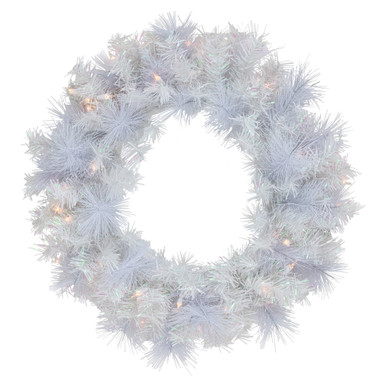 Northlight 24 Prelit Snow White Artificial Christmas Wreath