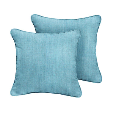 Tiwari Home 20 Blue Crushed Velvet Square Throw Pillow