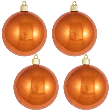  YETTASBIN Orange Solid Color Large Christmas Ornament