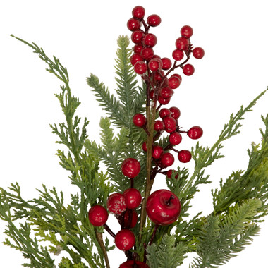 18” Red Snow Berry Pick Christmas Sprays