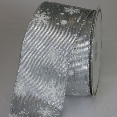 JAM Paper 2.5 x 10yd. Wired Snowflake Drifts Ribbon