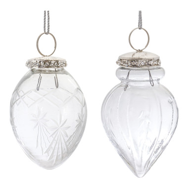 12” Clear Drop Glass Ornament