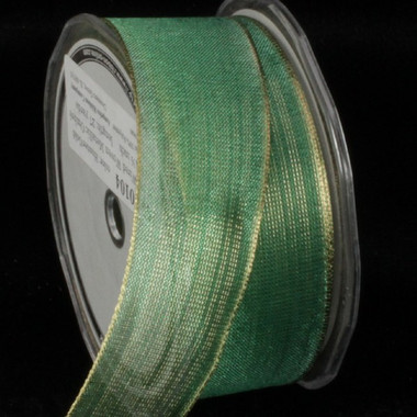 Hunter & Light Green Striped Deco Mesh Craft Ribbon 21 x 40 Yards