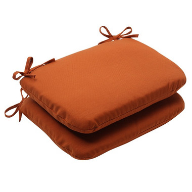 Sunbrella 2pc Outdoor Deep Seat Pillow and Cushion Set Rust Orange