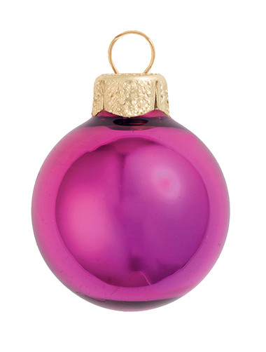 28ct Red Glass Matte Christmas Ball Ornaments 2 (50mm)