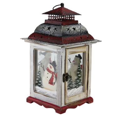 Travelwant Festive Lighted Christmas Lantern with LED Lights, Lit