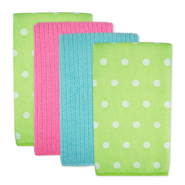 Set of 8 Lime Green Solid Rectangular Dish Towels & Dish Cloths 19