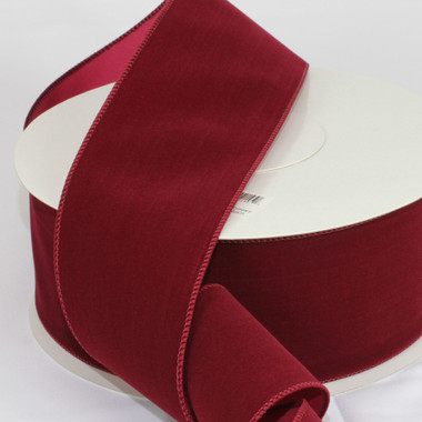 Toys4.0 TO2635841 1.5 in. 50 Yards Grace Linen Ribbon, Burgundy