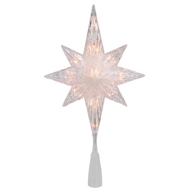 Clear Crystal Starburst Tree Topper 13.5