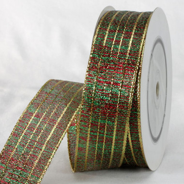 Holiday Red Silver Soft Flocked Wire Edge Valentines Ribbon 15 yds Cascade  Co.