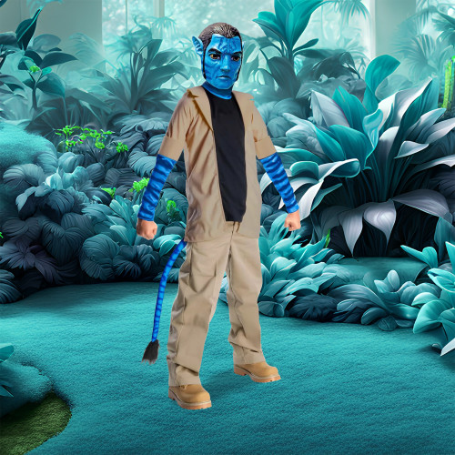 Avatar Deluxe Jake Sully Boy's Halloween Costume Small Size 4-6 - IMAGE 1