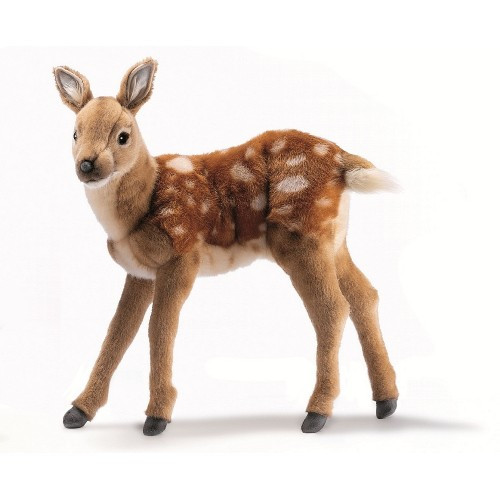 Set of 2 Brown Handcrafted Soft Plush Bambi Deers 13.75" - IMAGE 1