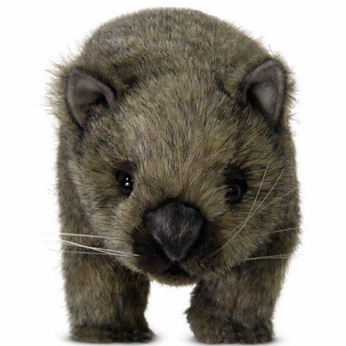 Handcrafted Wombat Plush Animal - 17" - Brown - Set of 3 - IMAGE 1