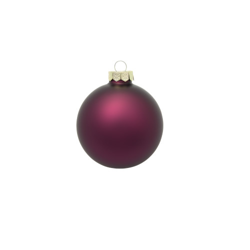 Matte Finish Glass Christmas Ball Ornaments - 2.75" (80mm) - Purple - 12ct - IMAGE 1