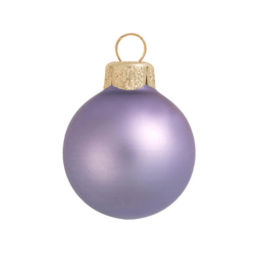 Matte Finish Glass Christmas Ball Ornaments - 2.75" (70mm) - Lavender Purple - 12ct - IMAGE 1