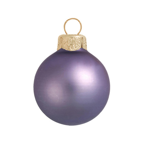 28ct Lilac Purple Glass Matte Finish Christmas Ball Ornaments 2" (50mm) - IMAGE 1