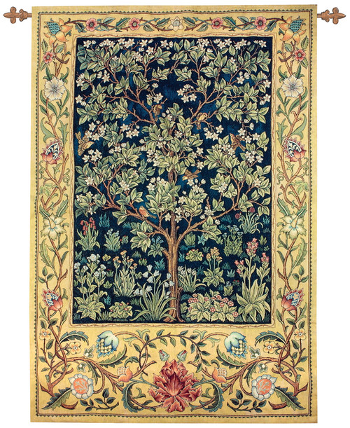 Yellow and Green Garden of Delight Blossoms Wall Art Hanging Tapestry 70" x 50" - IMAGE 1
