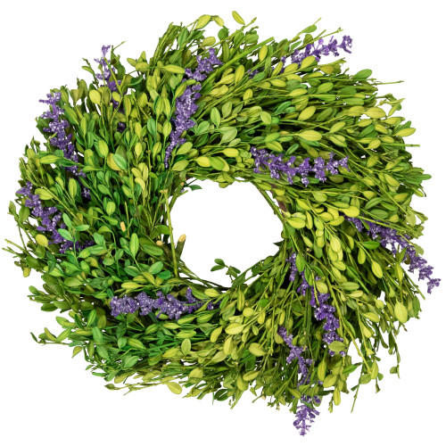 Purple Lavender and Green Foliage Artificial Spring Wreath - 11" - Unlit - IMAGE 1