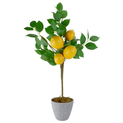 20-Inch Artificial Potted Mini Lemon Tree - IMAGE 1