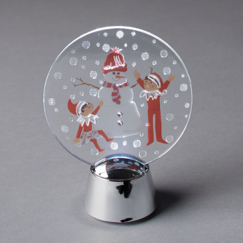 Department 56 Elf on the Shelf Elves Build a Snowman Christmas Holidazzler #4058001 - IMAGE 1