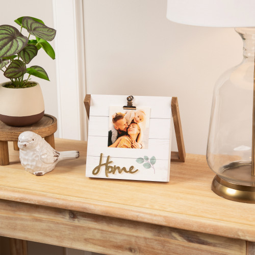 Photo Clip-On "Home" Picture Frame with Hinged Easel - 8.5" - IMAGE 1