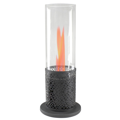 Bio Ethanol Round Portable Fireplace Decorative Base - 19.75" - Black - IMAGE 1