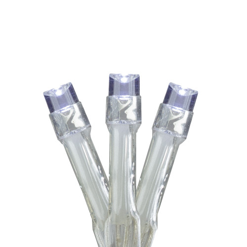 LED Christmas Light set– Pure White - 5' Clear Wire - 15ct - IMAGE 1