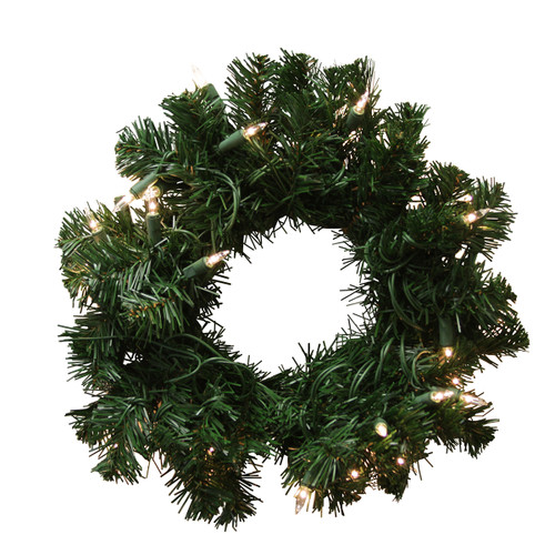 10" Pre-Lit Deluxe Windsor Pine Artificial Christmas Wreath - Clear Lights - IMAGE 1