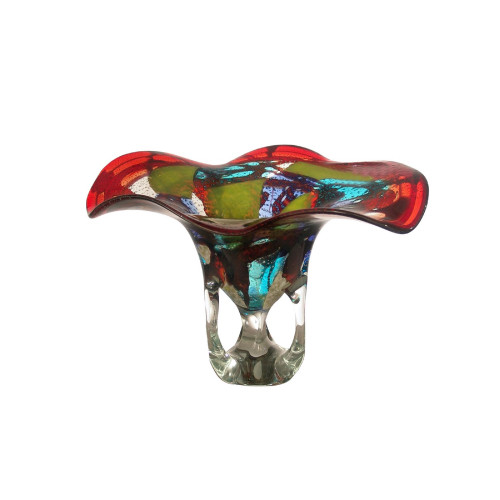 15.25" Melange Hand Blown Glass Decorative Bowl - IMAGE 1