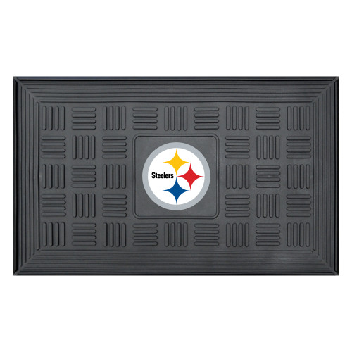 19.5" x 31.25" Blue and Yellow Nfl Pittsburgh Steelers 3-D Team Medallion Doormat - IMAGE 1