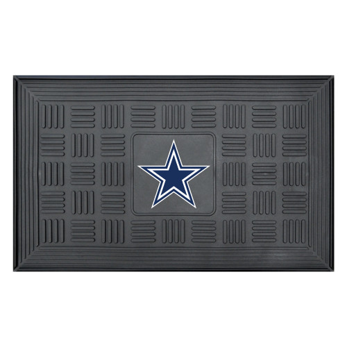 19.5" x 31.25" Blue NFL Dallas Cowboys Star 3-D Team Medallion Doormat - IMAGE 1