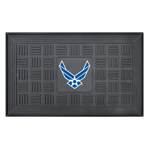 19.5" x 31.25" Gray US Air Force 3-D Team Medallion Rectangular Door Mat - IMAGE 1