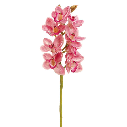 Pack of 6 Artificial Rubrum Pink Cymbidium Orchid Silk Flower Sprays 28" - IMAGE 1