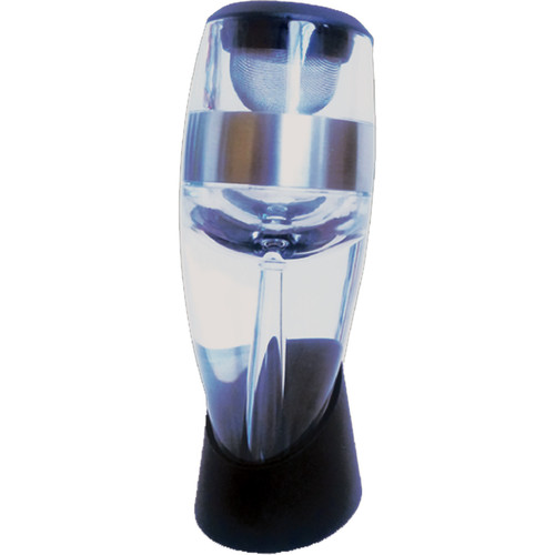 4" Clear White and Black Deluxe Wine Bottle Aerator Sets - IMAGE 1