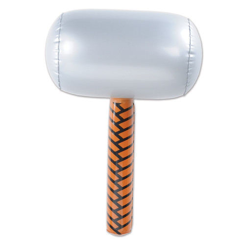 Pack of 6 Brown and Gray Inflatable Sledge Hammers 18" - IMAGE 1