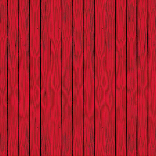 Pack of 6 Red Barn Siding Backdrop Rectangular Wall Decors 30' - IMAGE 1