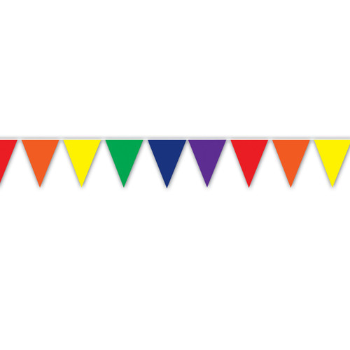 Club Pack of 12 Multi-Colored Circus Themed Outdoor Pennant Banner Hanging Party Decorations 12' - IMAGE 1