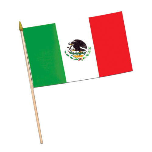 Mexican Flag Party Decoration - 10.5" - Pack of 12 - IMAGE 1