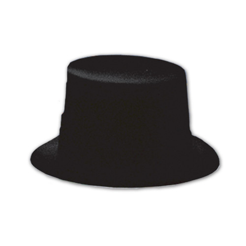 Club Pack of 24 Black Hollywood Velour Topper Party Hats - IMAGE 1