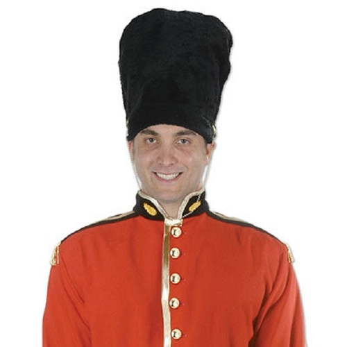 Club Pack of 12 Black Adult Men's Royal Guard Hat Costume Accessories - One Size - IMAGE 1