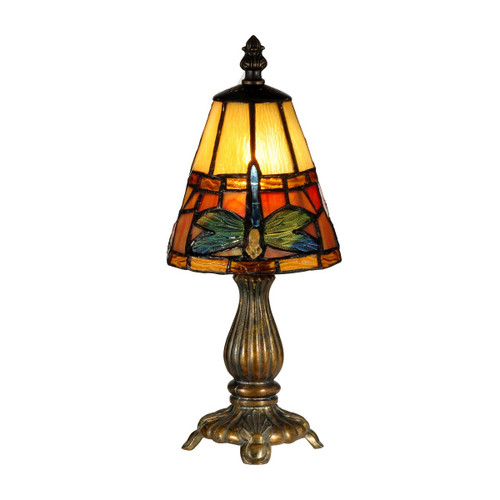 12.75" Fieldstone Cavan Hand Crafted Glass Tiffany-Style Accent Lamp - IMAGE 1