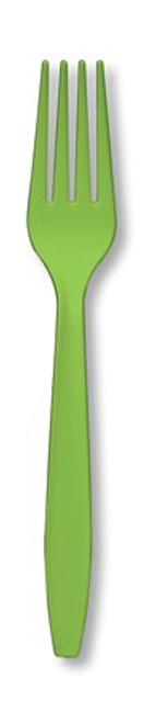 Club Pack of 288 Fresh Lime Green Premium Heavy-Duty Plastic Party Forks 7" - IMAGE 1