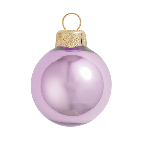 Pearl Finish Christmas Ball Ornaments - 7" (180mm) - Purple - IMAGE 1